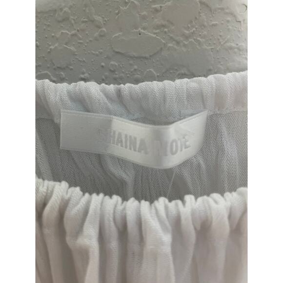 Shaina Mote Reyes Top Bleach White Size 8 - Picture 9 of 13
